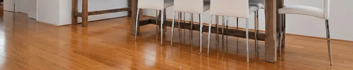 Professionally installed and refinished bamboo flooring in a residential home, showcasing smooth finish and natural wood tones in Tampa, FL