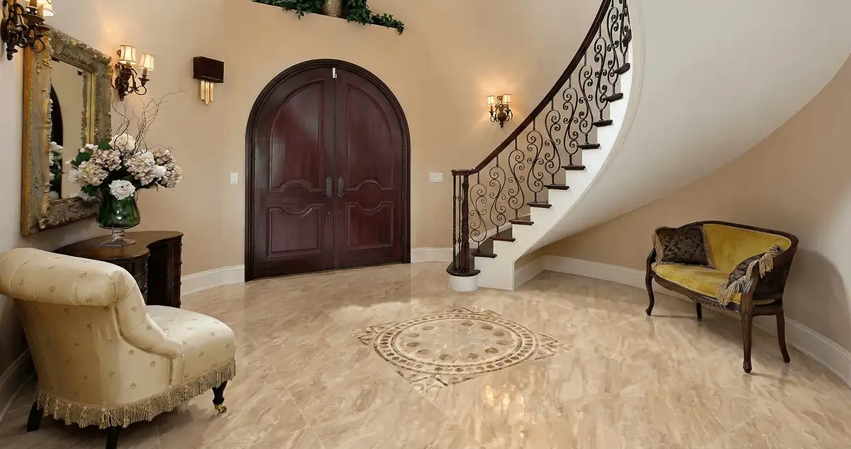Entrance hall with professionally installed ceramic tile flooring in Tampa FL